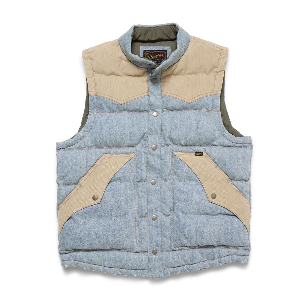 Denim Rounder Vest- Sky Denim/Dirt